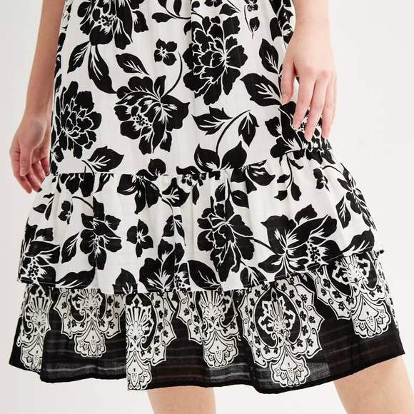 Draper James Floral Flutter Sleeve Midi Dress - Picture 3 of 8